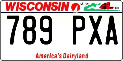 WI license plate 789PXA