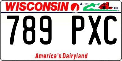 WI license plate 789PXC