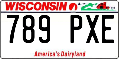 WI license plate 789PXE