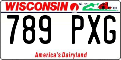 WI license plate 789PXG