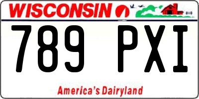 WI license plate 789PXI