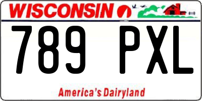 WI license plate 789PXL