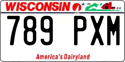 WI license plate 789PXM