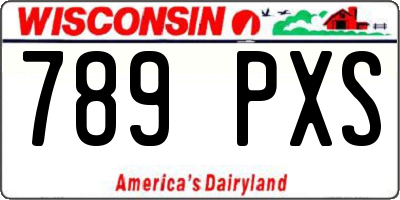 WI license plate 789PXS
