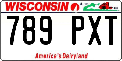 WI license plate 789PXT
