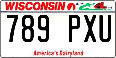 WI license plate 789PXU
