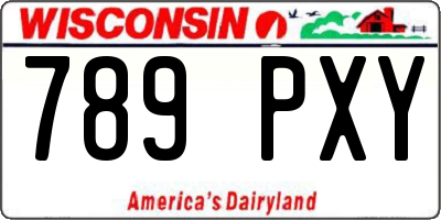 WI license plate 789PXY