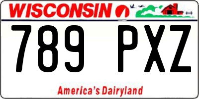 WI license plate 789PXZ