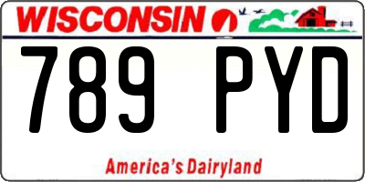 WI license plate 789PYD