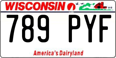 WI license plate 789PYF