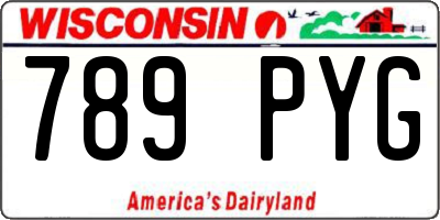 WI license plate 789PYG