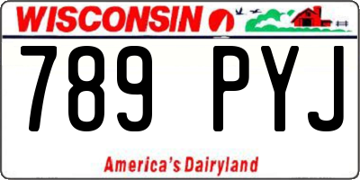 WI license plate 789PYJ