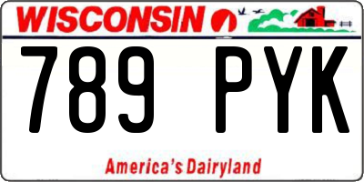 WI license plate 789PYK