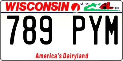 WI license plate 789PYM