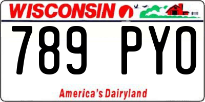 WI license plate 789PYO