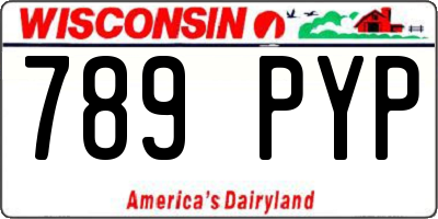 WI license plate 789PYP