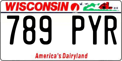 WI license plate 789PYR