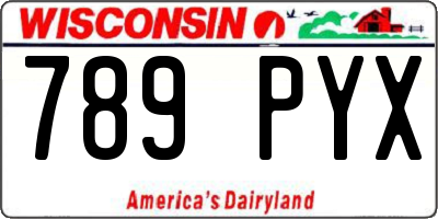 WI license plate 789PYX