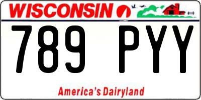 WI license plate 789PYY
