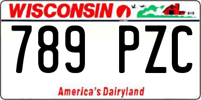 WI license plate 789PZC