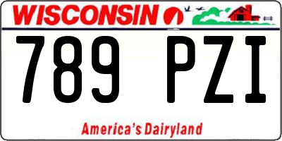 WI license plate 789PZI