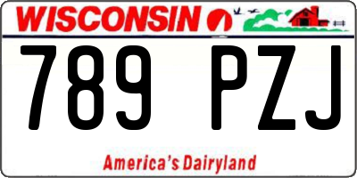 WI license plate 789PZJ
