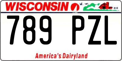 WI license plate 789PZL