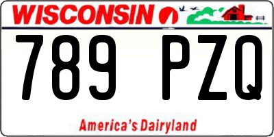 WI license plate 789PZQ
