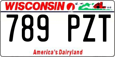 WI license plate 789PZT