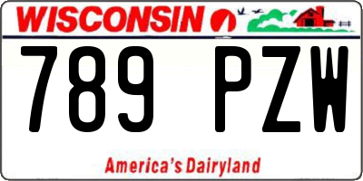 WI license plate 789PZW