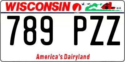 WI license plate 789PZZ