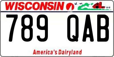 WI license plate 789QAB