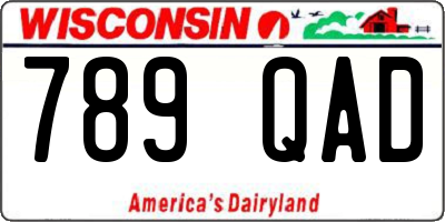 WI license plate 789QAD