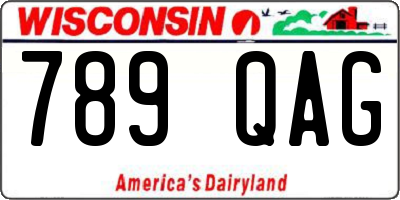 WI license plate 789QAG