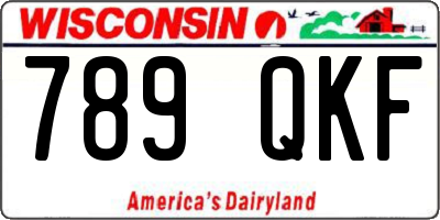WI license plate 789QKF