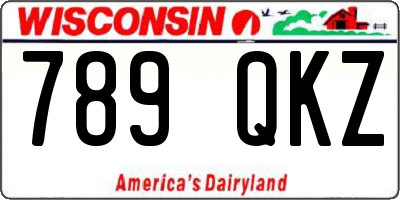 WI license plate 789QKZ