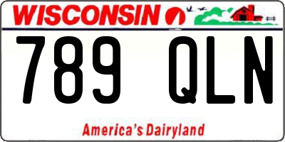 WI license plate 789QLN