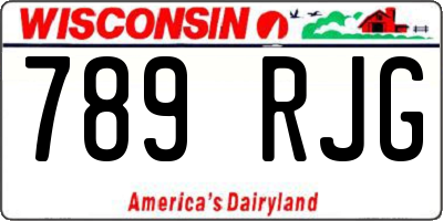 WI license plate 789RJG