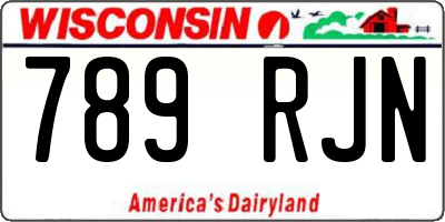 WI license plate 789RJN