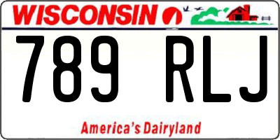 WI license plate 789RLJ