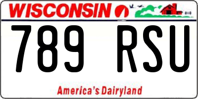WI license plate 789RSU