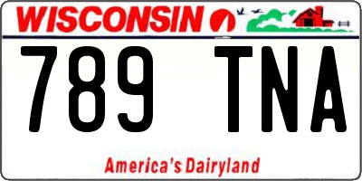 WI license plate 789TNA