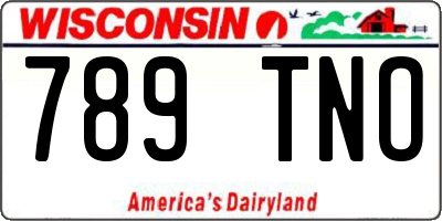 WI license plate 789TNO