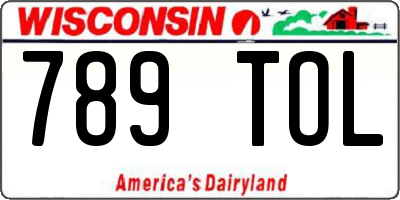 WI license plate 789TOL