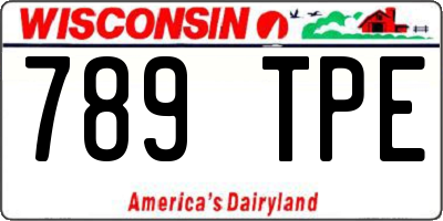 WI license plate 789TPE