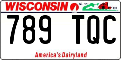 WI license plate 789TQC