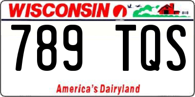 WI license plate 789TQS
