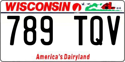 WI license plate 789TQV