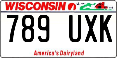 WI license plate 789UXK