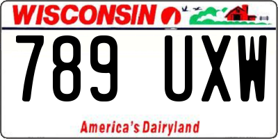 WI license plate 789UXW